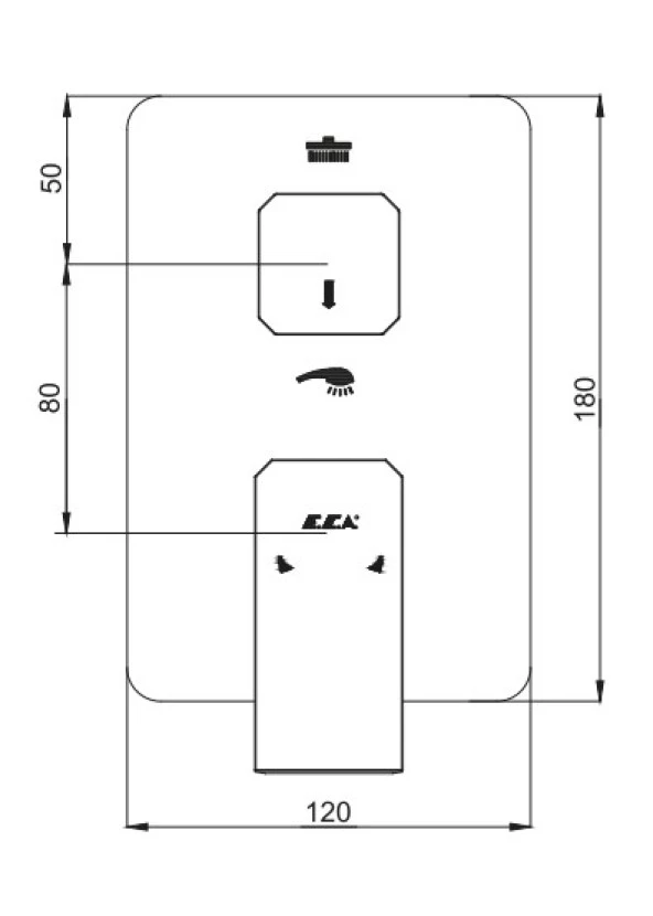 ECA TIERA ANKASTRE DUŞ SETİ - 3 YOLLU 102199770 - 12