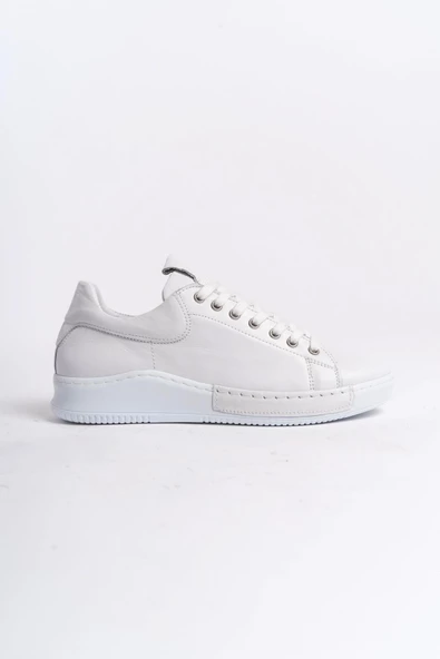 Harry Beyaz Hakiki Deri Sneaker Kadın Günlük Spor Ayakkabı - 4