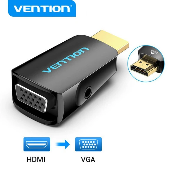 Vention Hdmi to VGA Kablo Çevirici Dönüştürücü Adaptör Ses Power 9018000002031