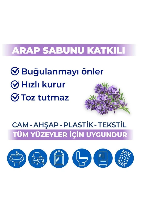 Pratik Yüzey Temizlik Havlusu 2 Beyaz Sabun 1 Lavanta (288 YAPRAK) - 6