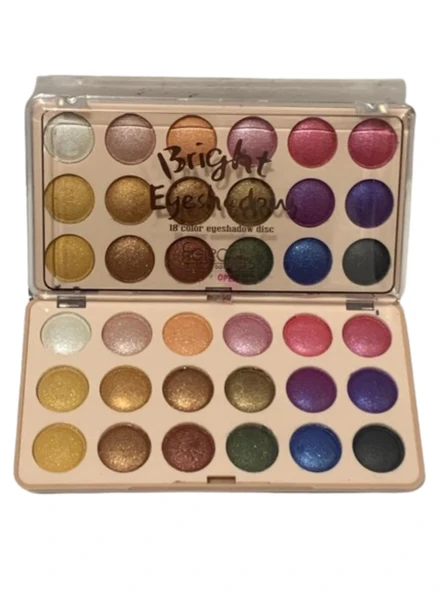 Feraas Cosmetics Bright 18 li Eyeshadow Göz Farı Renk Paleti
