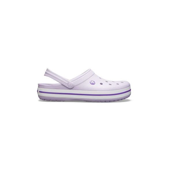 Crocs Lila Unisex Crocband Kenarı Mor Çizgili Terlik.