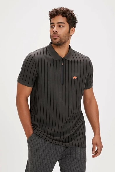 Bad Bear Theo Asphalt Men's Poloneck T-Shirt - 4