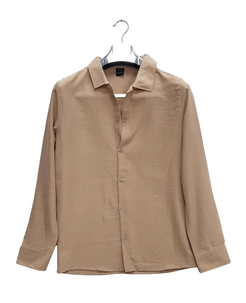 Beleshing Erkek Pamuklu Yazlık Uzun Kollu Gömlek-6641