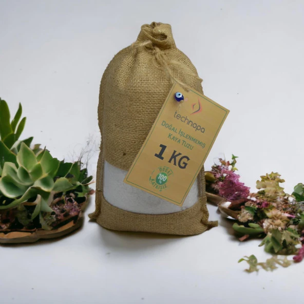 TECHNOPA DOĞAL İŞLENMEMİŞ TANE KRİSTAL KAYA TUZU 1KG - 4