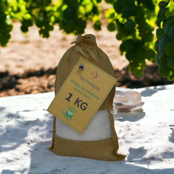 TECHNOPA DOĞAL İŞLENMEMİŞ TANE KRİSTAL KAYA TUZU 1KG - 5