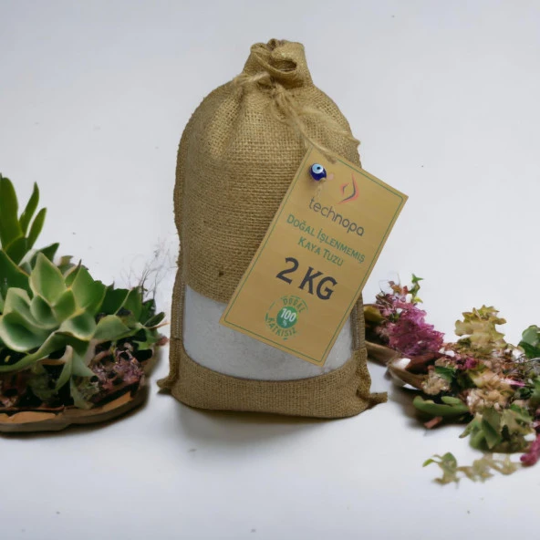 Technopa Doğal İşlenmemiş Tane Kristal Kaya Tuzu 2Kg - 6