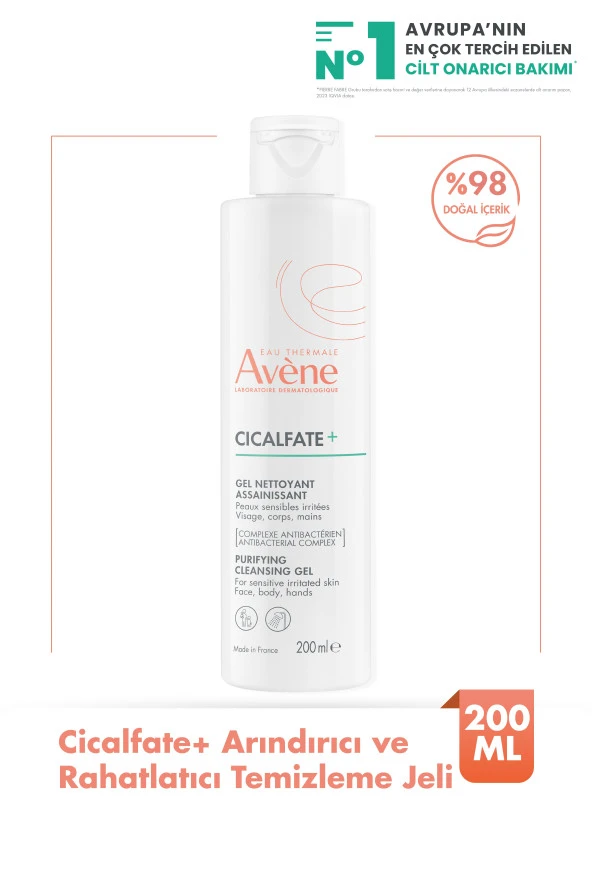 Avene Cicalfate+ Arındırıcı ve Rahatlatıcı Temizleme Jeli 200 ml