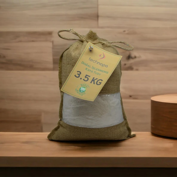 TECHNOPA DOĞAL İŞLENMEMİŞ TANE KRİSTAL KAYA TUZU 3,5KG - 4