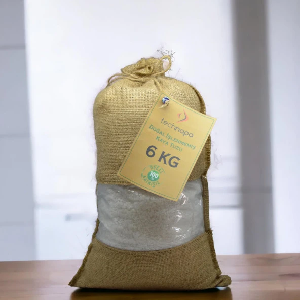 TECHNOPA DOĞAL İŞLENMEMİŞ TANE KRİSTAL KAYA TUZU 6KG - 4