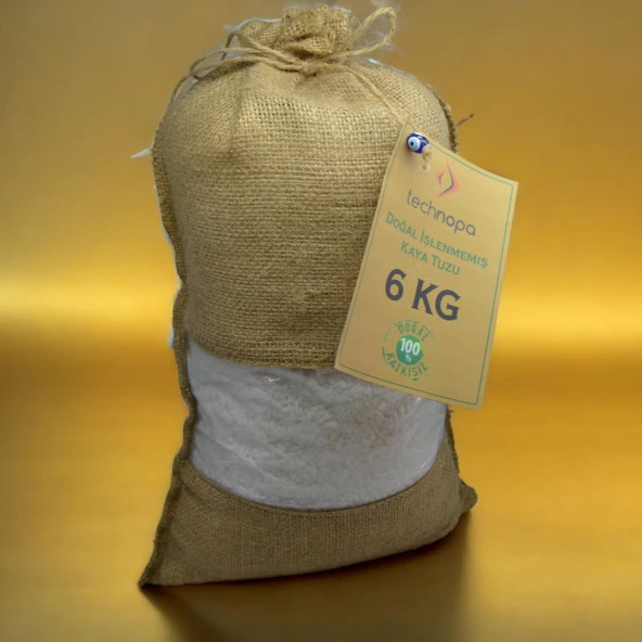 TECHNOPA DOĞAL İŞLENMEMİŞ TANE KRİSTAL KAYA TUZU 6KG - 6