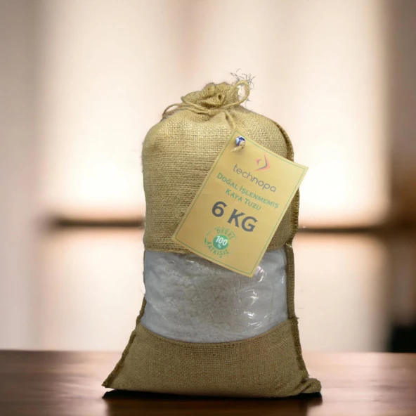 TECHNOPA DOĞAL İŞLENMEMİŞ TANE KRİSTAL KAYA TUZU 6KG - 7