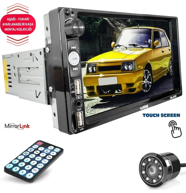 VM-2505 Tofaş Double Teyp 7 Inç 4X65 Watt Bluetooth Mirrorlink