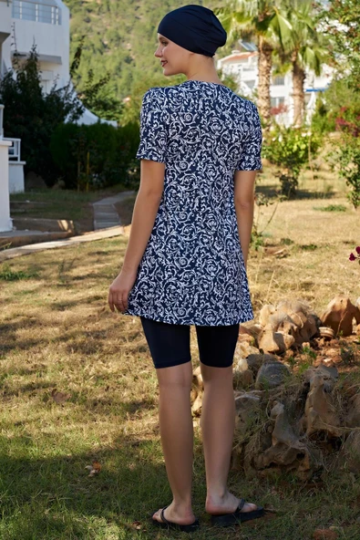 Ruko Maio 23140-1 Kadın Yarım Kol Yarı Tesettür Mayo - 2