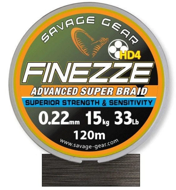 Savage gear Finesse HD4 Braid 300 m 0,22 mm 33 lbs 15 kg Grey Örgü İp