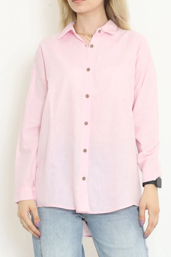 Oversize Gömlek Şekerpembe - 152444.701.