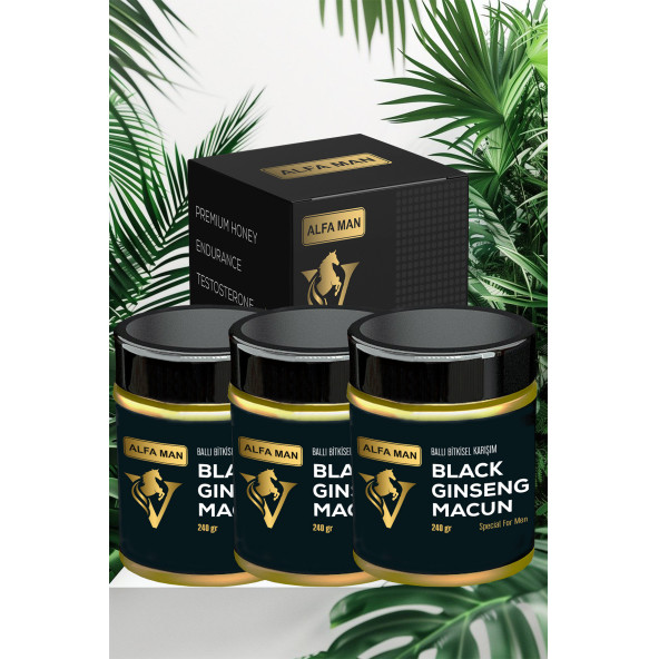 Erkekler İçin Güçlendirici Macun Black Ginseng 240 gr 3 Adet