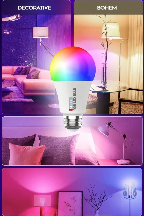 Rgb Led Lamba Kumandalı Ambiyans Aydınlatma - 4