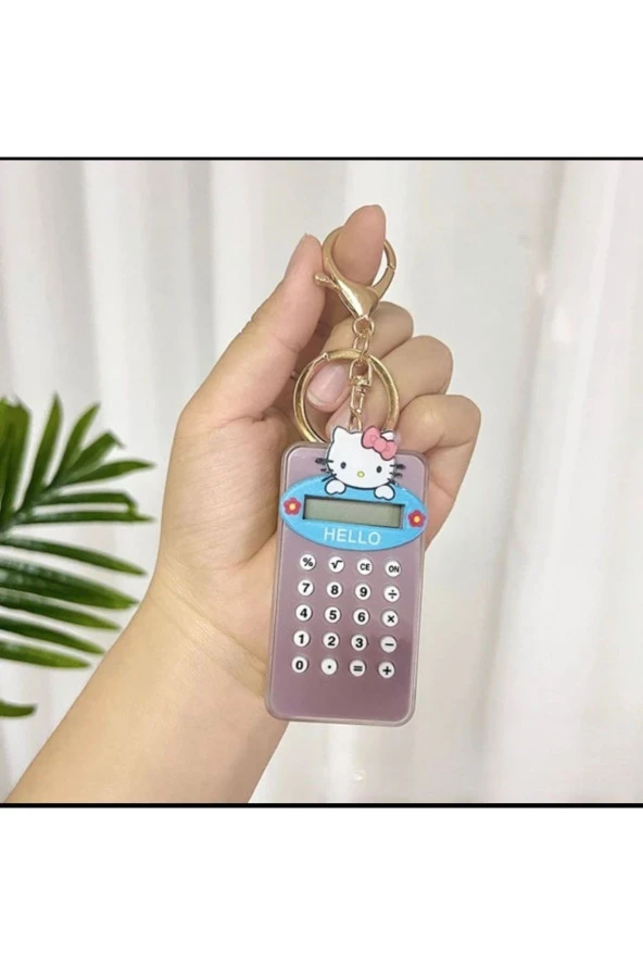 Merhaba Kitty anahtarlık kişiselleştirilmiş Hesap Makinasi kadın sırt çantası kolye cüzdan Dekor - 2