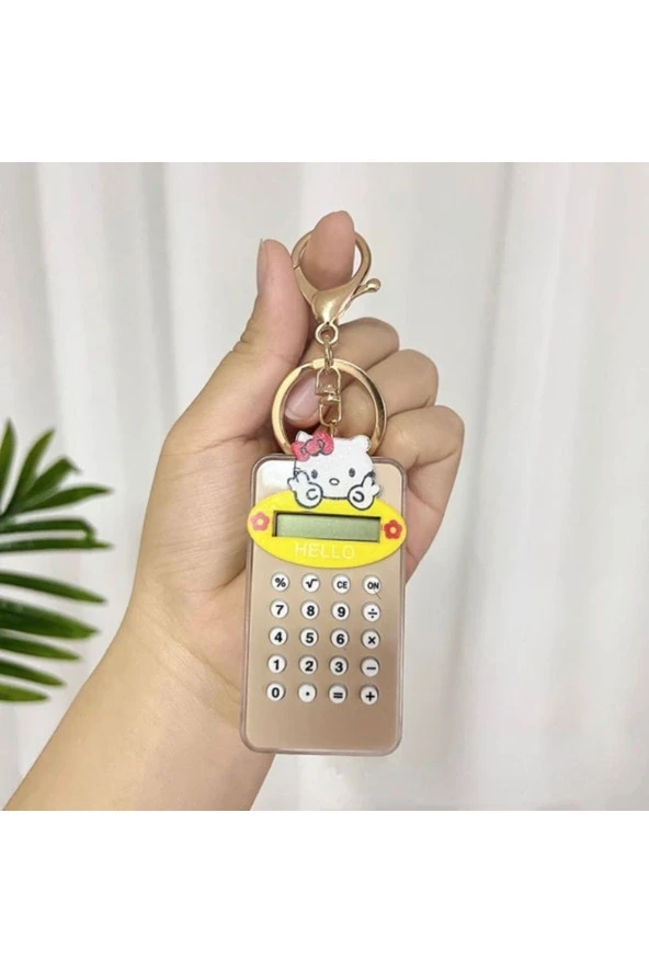 Merhaba Kitty anahtarlık kişiselleştirilmiş Hesap Makinasi kadın sırt çantası kolye cüzdan Dekor - 3