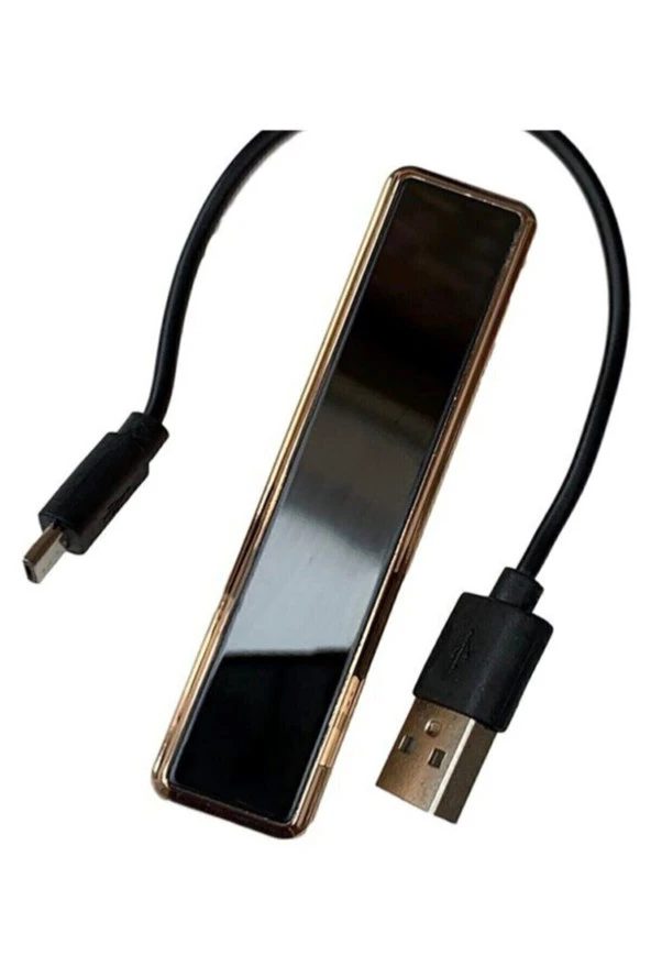 Siyah Alevsiz Şarjlı Usb Kızaklı Çakmak