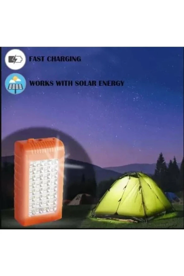 Güneş Enerjili Powerbank Özellikli 32 Led Işıldak 10.000 Mah Gs-875 - 4
