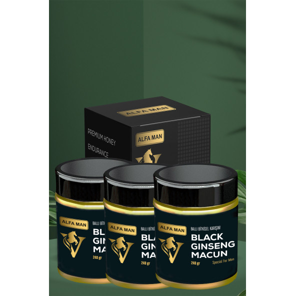 Gücüne Güç Katmak İsteyen Erkeklere Black Ginseng 240 gr 3 Adet