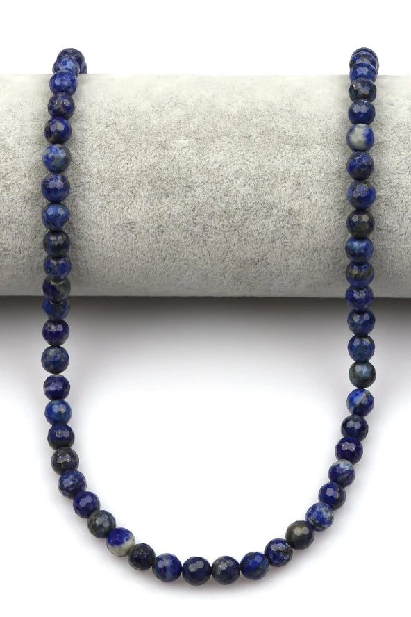 Lapis Lazuli Doğal Taş Dizi 6 mm Fasetli Küre Kesim - Resim 2