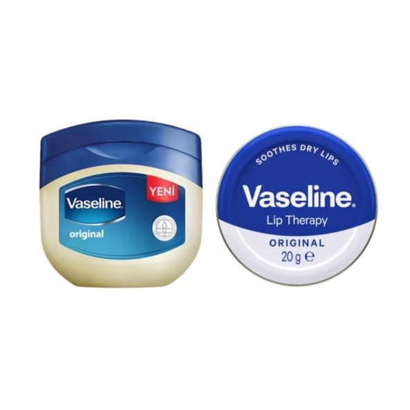 Vaseline Orginal Nemlendirici Jel 100 ml & Lip Therapy Yumuşatıcı Dudak Kremi Original 20 G