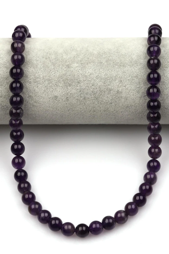 Ametist Doğal Taş Dizi 8 mm Küre Kesim - Resim 2