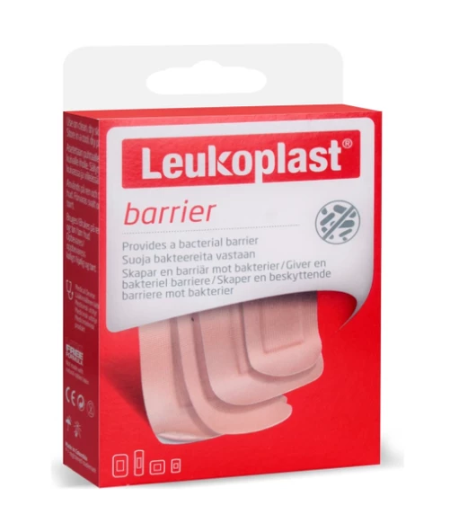 Leukplast Barrier 22x72 mm (8 ad.), 38x63 mm (8 ad.) 38x38 mm (4 ad.) Yar Bandı