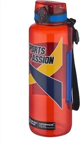Uzspace Tritan 1200 ml Water Bottle Red