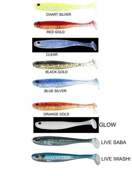 Major Craft Stabi Shad Slim 9cm Silikon Balık STB-SLIM 3.5" 4 Adet - Resim 2