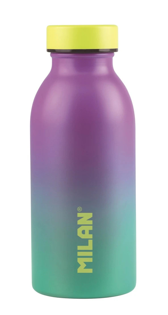 Milan Paslanmaz Çelik İzotermal Şişe 354 Ml Sunset Serisi, Turkuaz-Lila