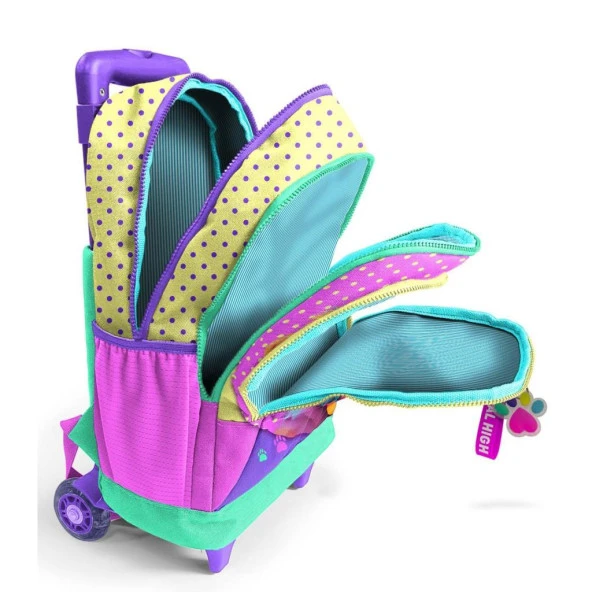 Coral High Büyük Boy Çekçekli Sırt Çantası Köpek Desenli 23952 - 4