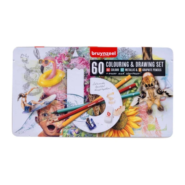 Bruynzeel Colouring & Drawing Set Creative Artists 60'lı