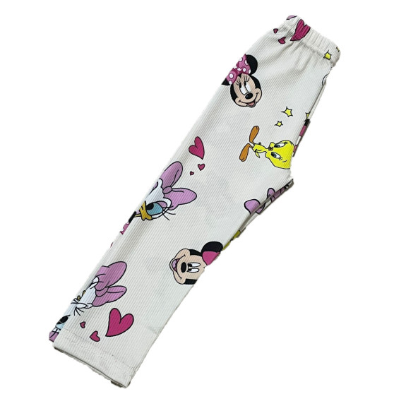 Tweety Baskılı Krem Kız Çocuk Yazlık Tayt - 2