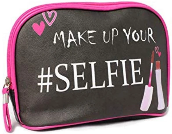 Eleganza Make-Up Selfie Yazılı Çanta
