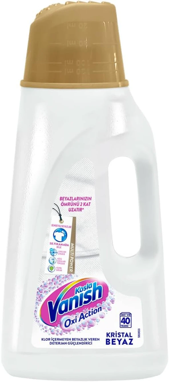 Kosla Multipower Beyazlar için Leke Çıkarıcı ve Çamaşır Deterjanı Güçlendirici Sıvı (1 x 2000 ml)