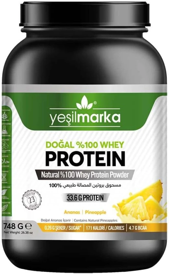 Doğal Whey Protein Tozu - Ananas 748 Gr