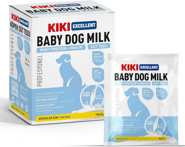 Excellent Köpek Süt Tozu Saşe (Whey Protein + İnülin) 5 gr. 10 Adet (Kutu) KD112B10