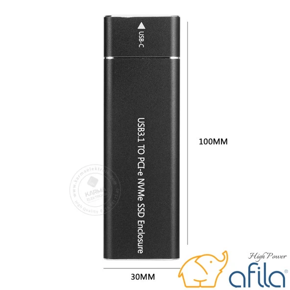 Usb 3.1 Type-C To Pci-e Express Nvme Ssd M.2 M-key Hard Disk Kutusu M2 / Çevirici - 2