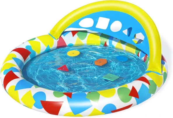 47" x 46" x 18"/1.20m x 1.17m x 46cm Splash & Learn Kiddie Pool