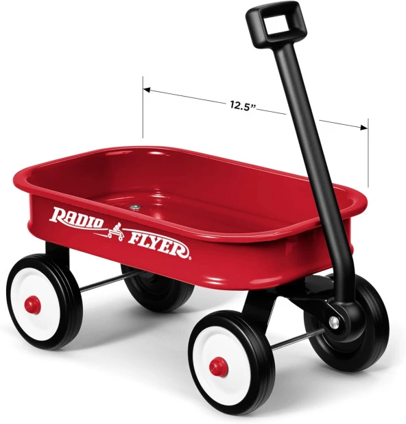 Flyer Küçük Kırmızı Oyuncak Vagon, sergileme için küçük oyuncak arabası, 36 cm uzunluğunda