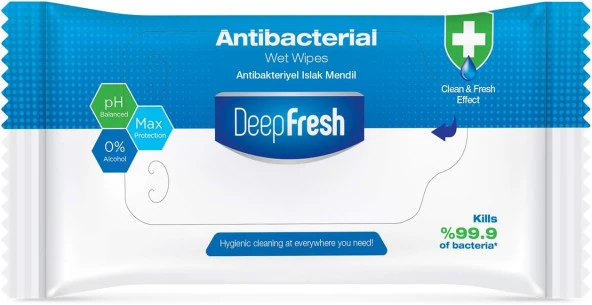 Fresh Antibakteriyel Cep Islak Mendili, 1 Paket (1 x 15 Adet)