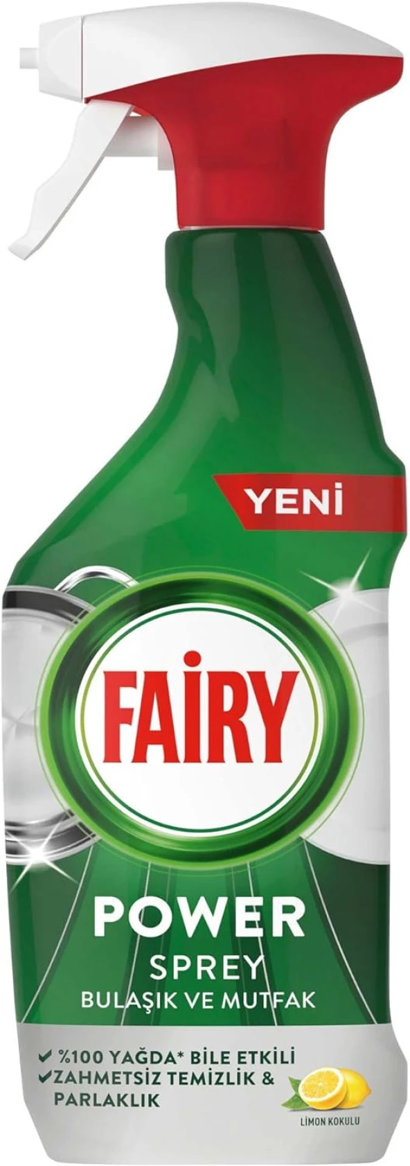 Power Sprey, 3 ü 1 arada, Bulaşıklarınız Ve Mutfağınız Için Zahmetsiz Temizlik Ve Parlaklık, Limon Kokulu, 500ml