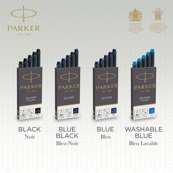 Parker Quink 5'li Dolma Kalem Kartuşu Siyah / 1950382 - 3