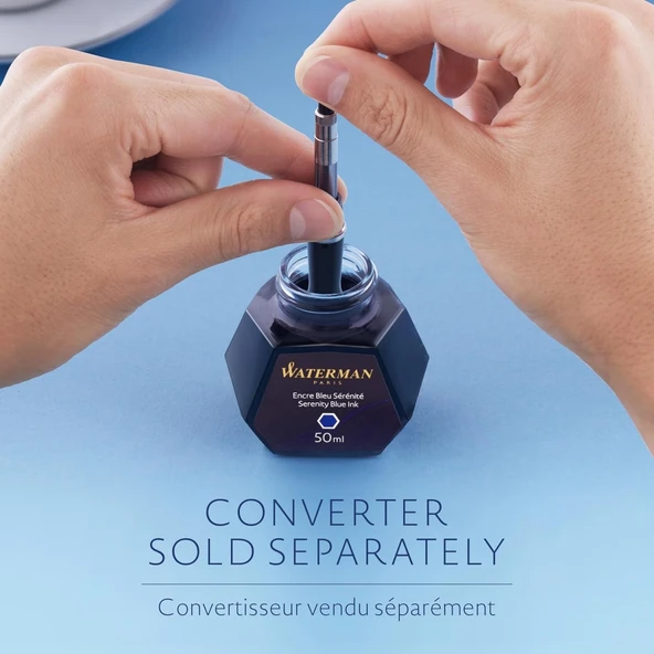 Waterman 50ml Dolma Kalem Mürekkebi Siyah / S0110710 - Resim 2