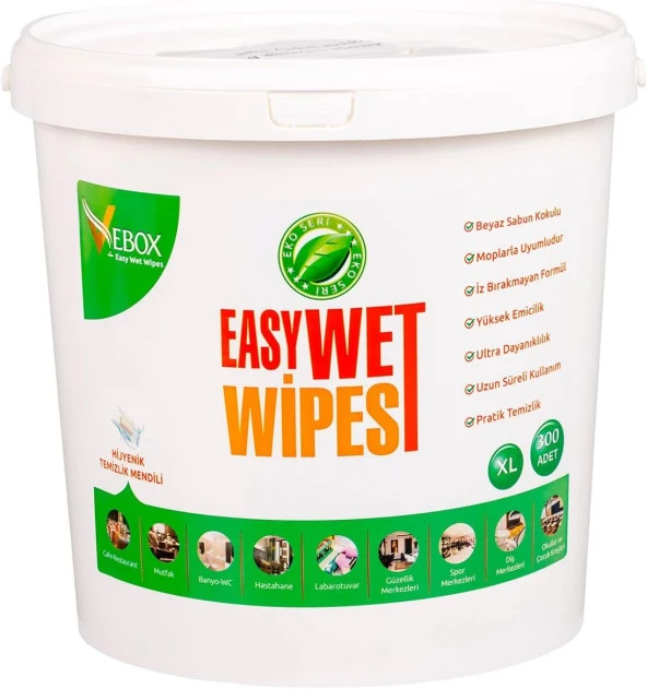 Easy Wet Wipes Kova Islak Mendil Eko Beyaz Sabun Kokulu 300 Adet