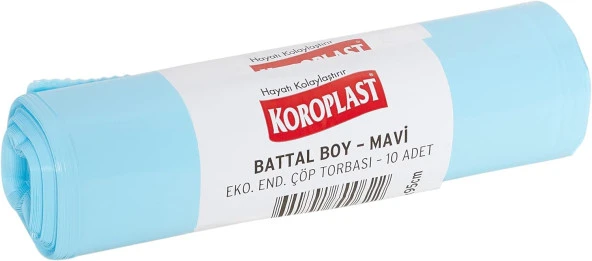 Battal Boy Eko Endüstriyel Mavi Çöp Torbası 72 x 95 cm(20 x 10 Adet)